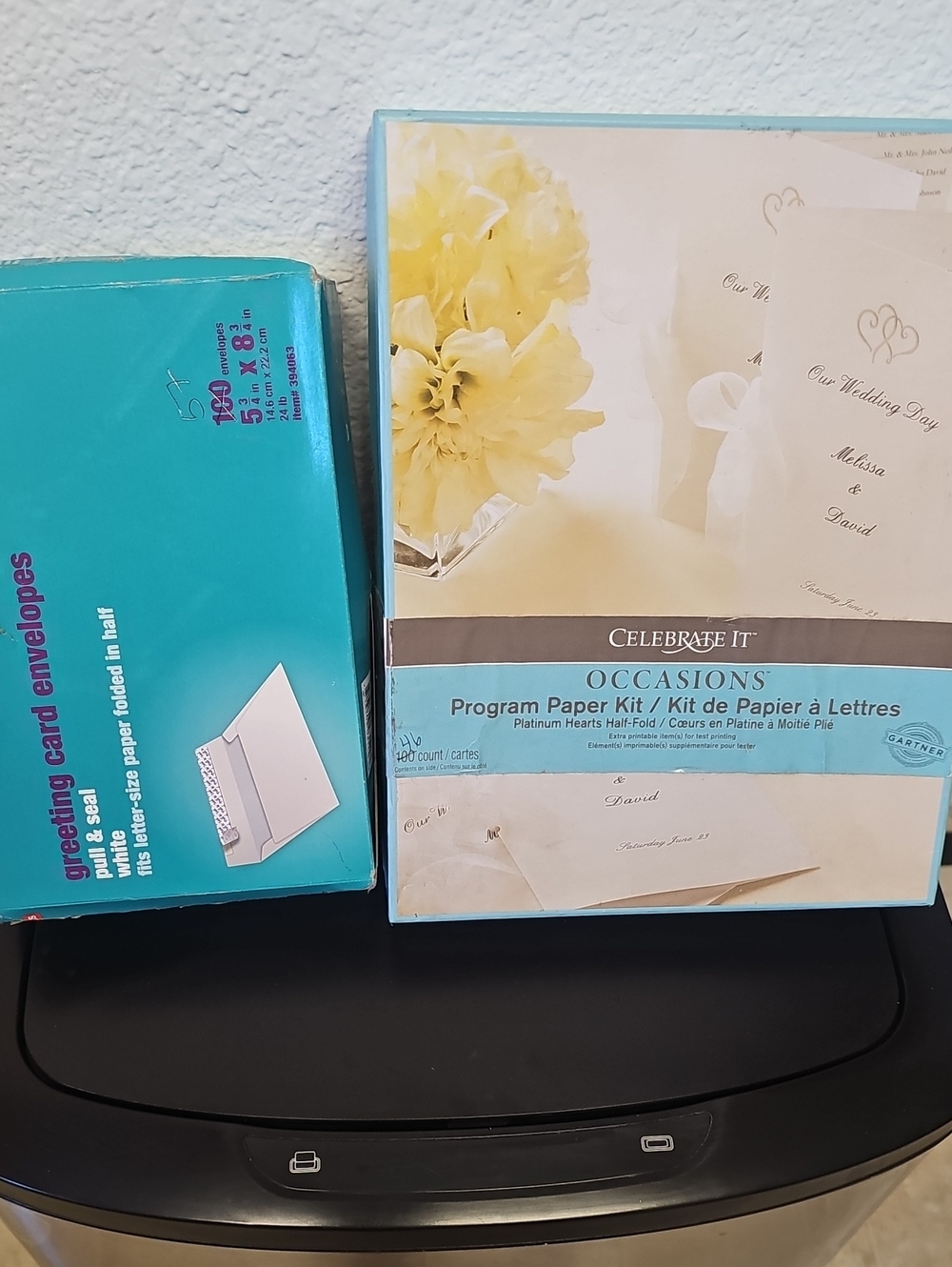 46 Wedding Invitations-Celebrate It Occasions Program Paper Kit - Cream Tote 1